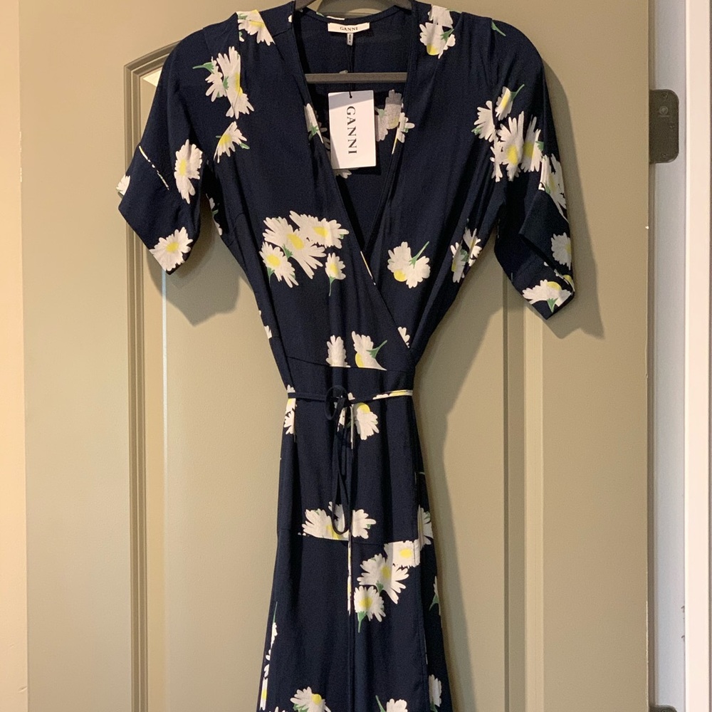 NWT Ganni Wrap Dress